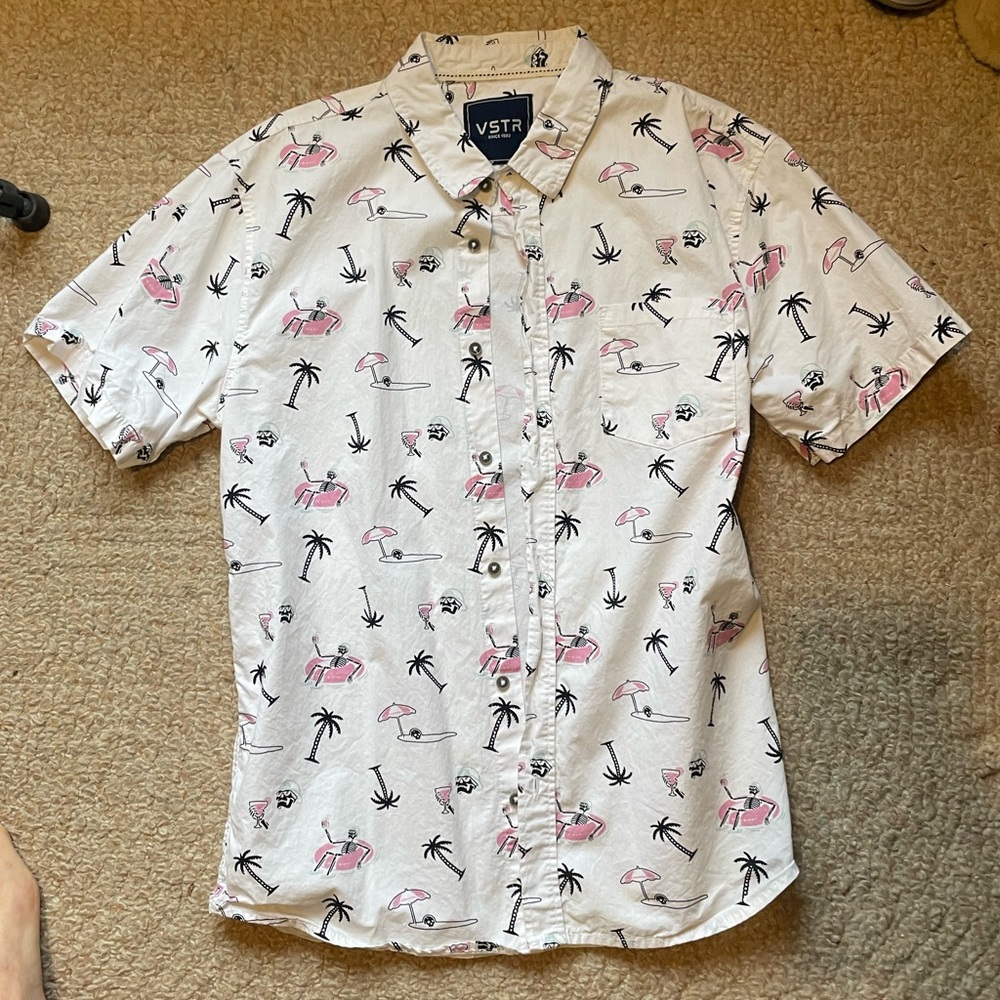 BSTR Skeleton pool party print SS shirt